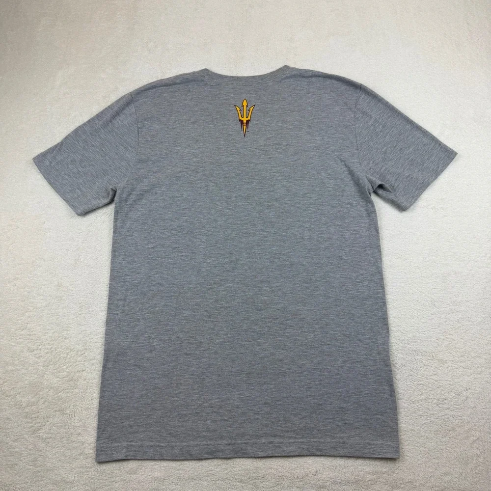 Nike Arizona State Sun Devils ASU‎ Mens Gray Graphic T-Shirt Regular Fit Medium
